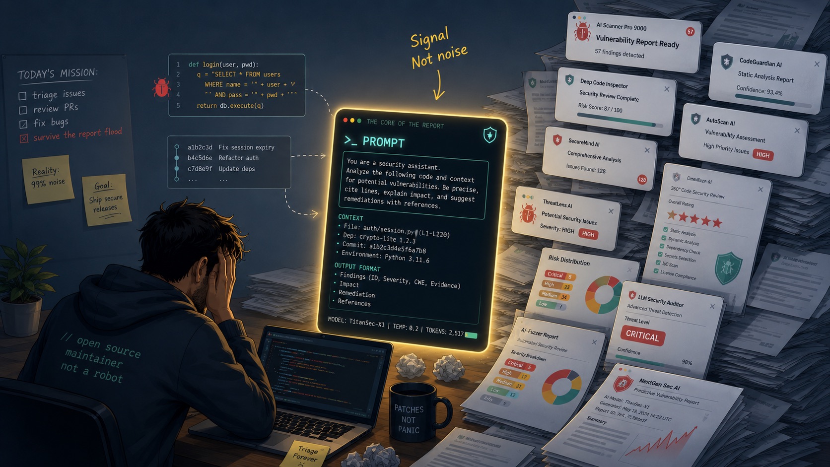 Open Source Maintainer overwhelmed with AI reported vulnerabilities