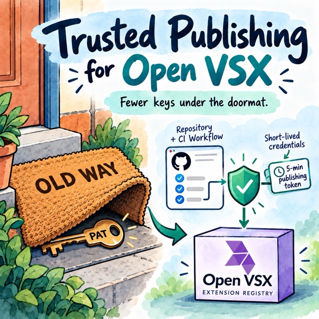 Fewer keys under the doormat: why trusted publishing matters for Open VSX
